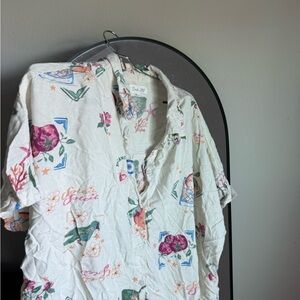 Linen blend two piece set size Large